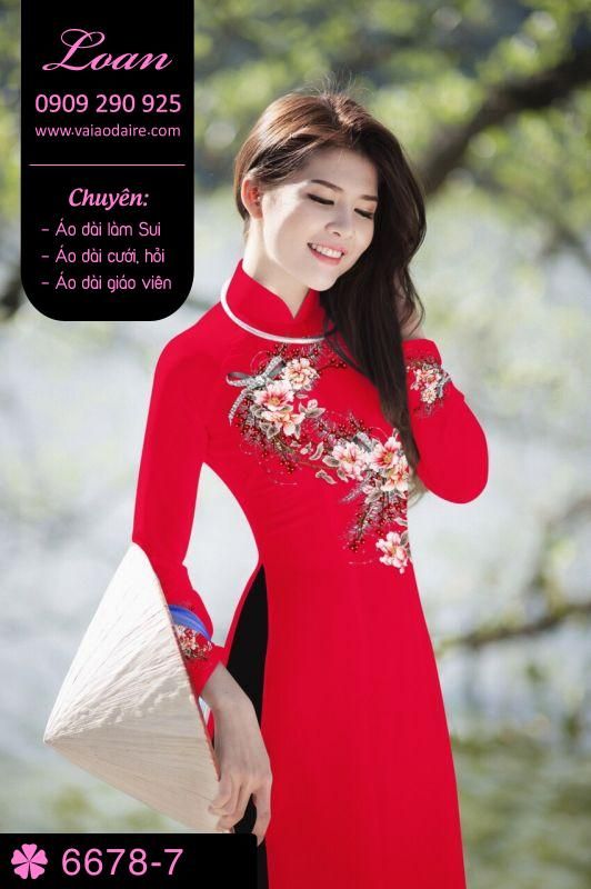 Vải áo dài hoa rơi