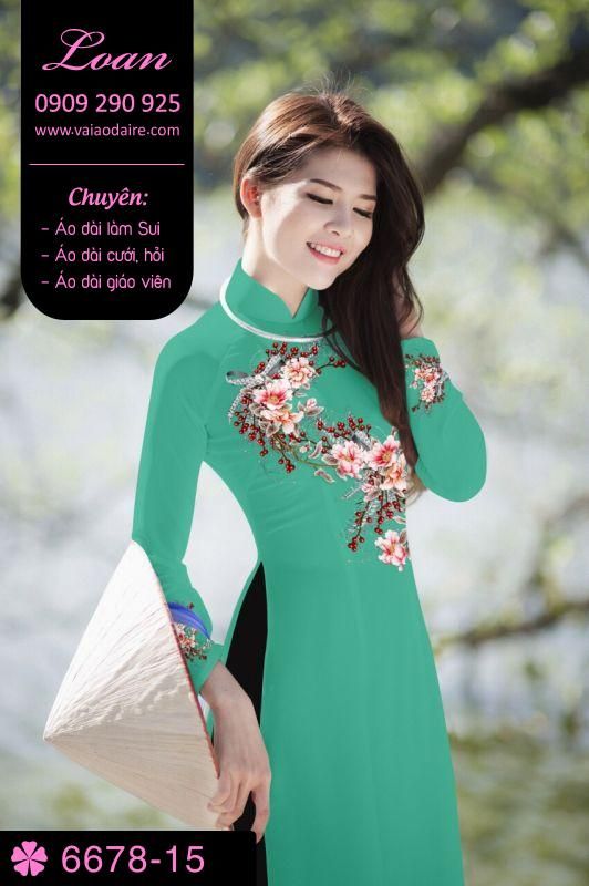 Vải áo dài hoa rơi