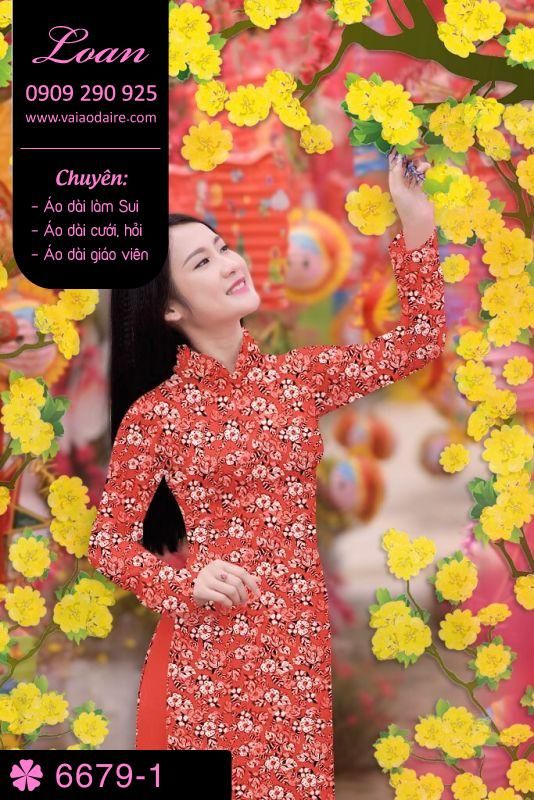 Vải áo dài hoa nhí Vải áo dài hoa nhí