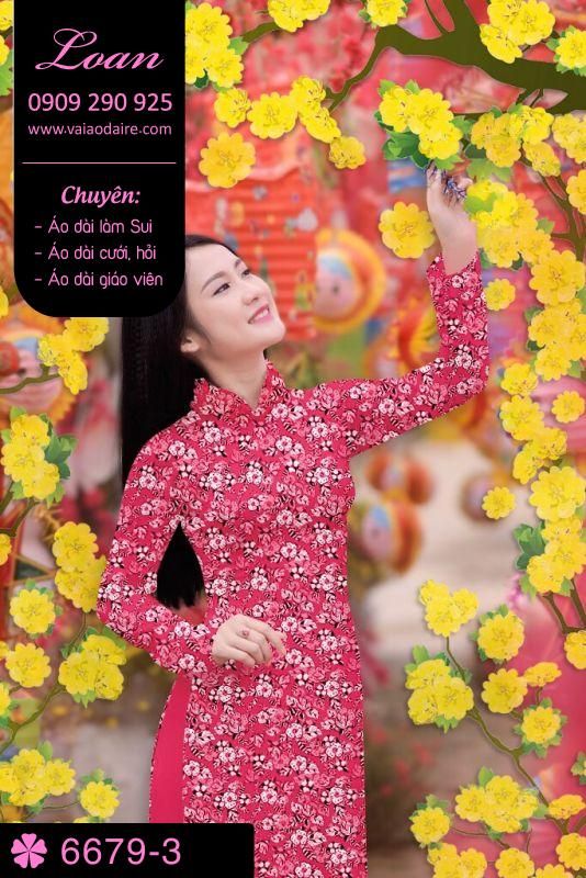 Vải áo dài hoa nhí Vải áo dài hoa nhí