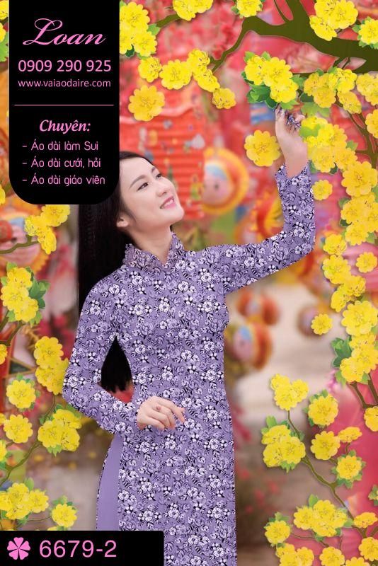 Vải áo dài hoa nhí Vải áo dài hoa nhí