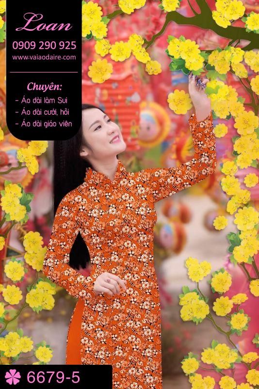Vải áo dài hoa nhí Vải áo dài hoa nhí