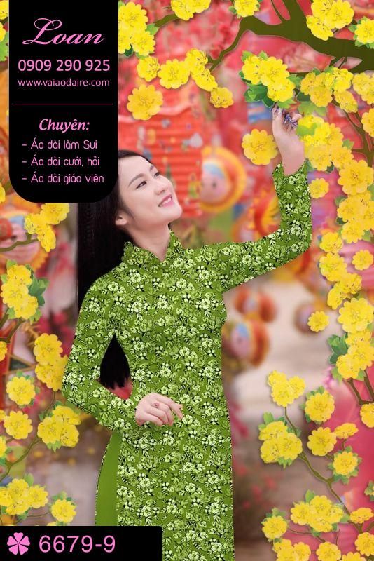 Vải áo dài hoa nhí Vải áo dài hoa nhí