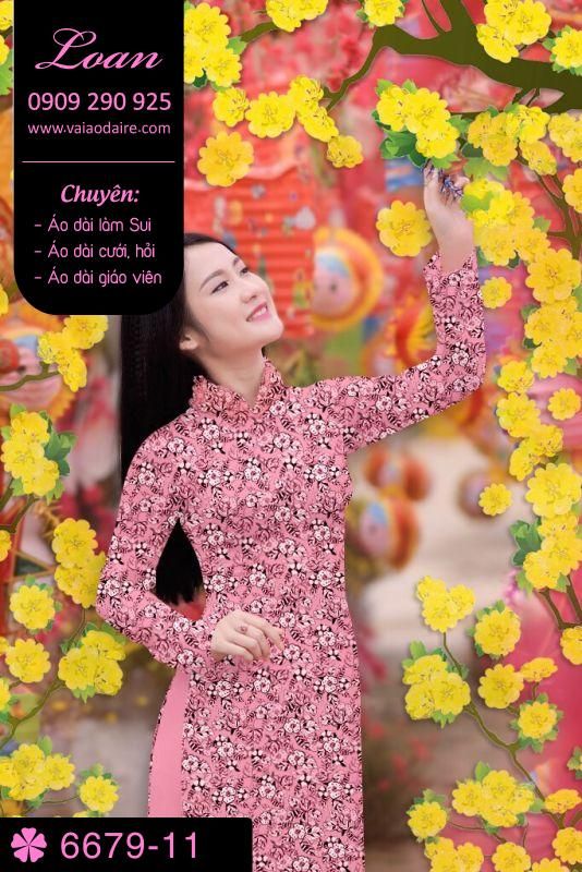 Vải áo dài hoa nhí Vải áo dài hoa nhí