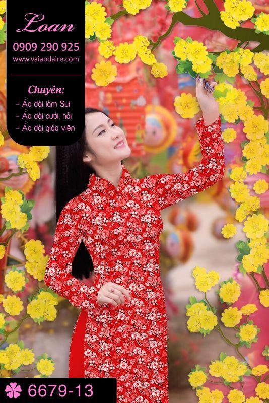 Vải áo dài hoa nhí Vải áo dài hoa nhí