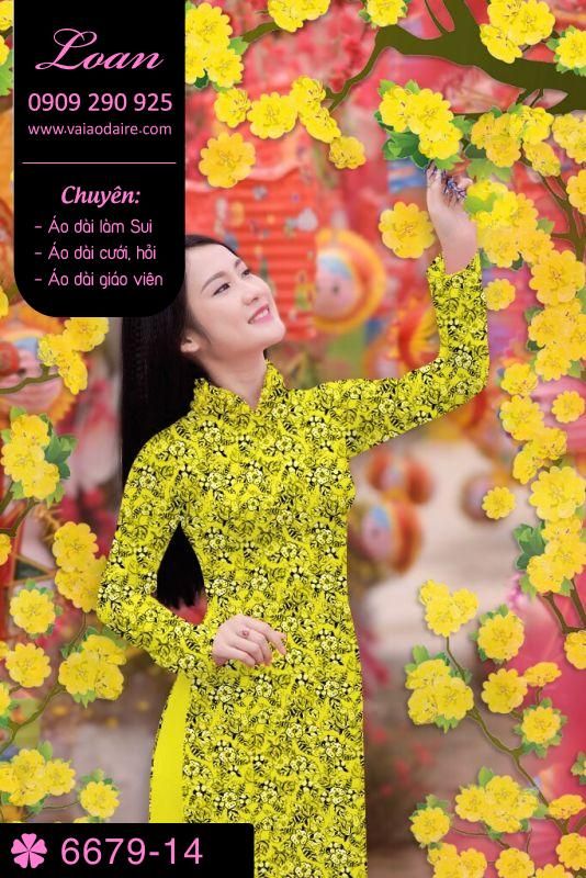 Vải áo dài hoa nhí Vải áo dài hoa nhí