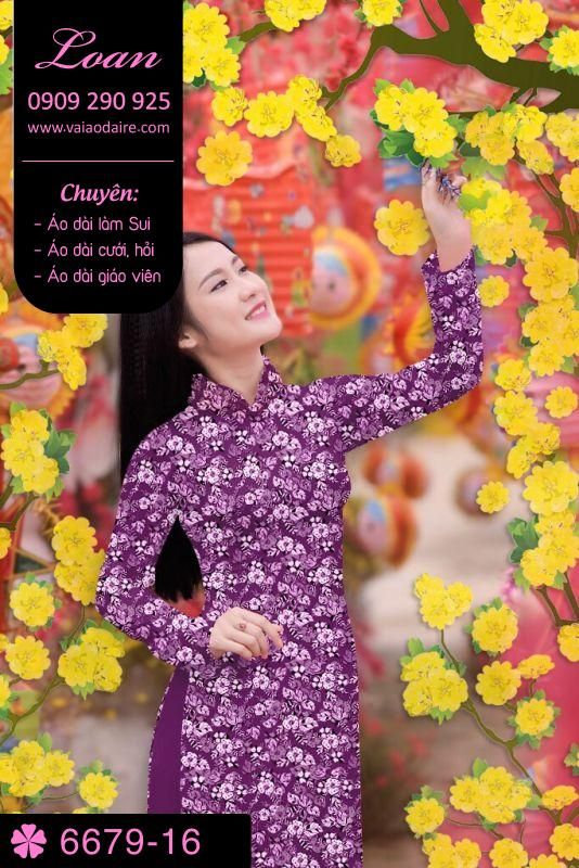 Vải áo dài hoa nhí Vải áo dài hoa nhí