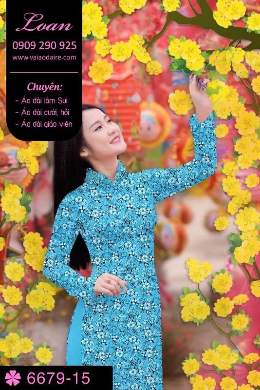 Vải áo dài hoa nhí Vải áo dài hoa nhí