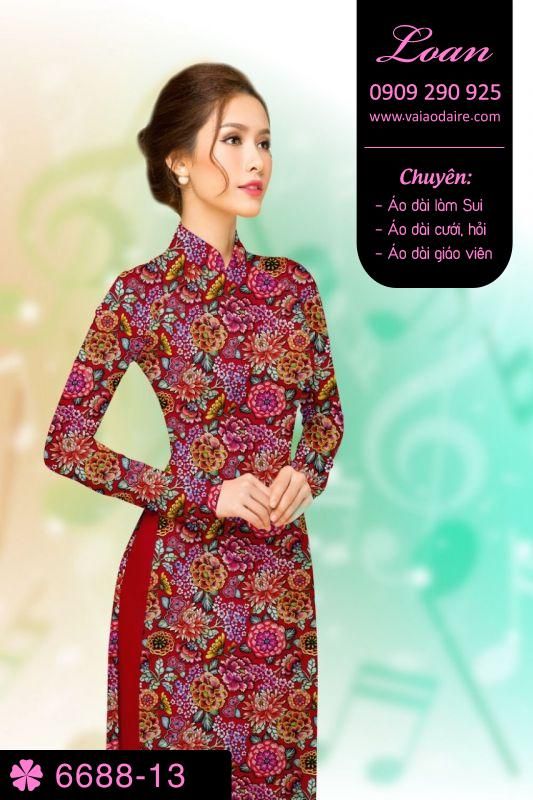 Vải áo dài hoa nhí