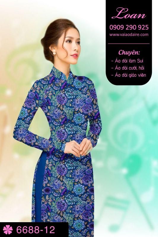 Vải áo dài hoa nhí