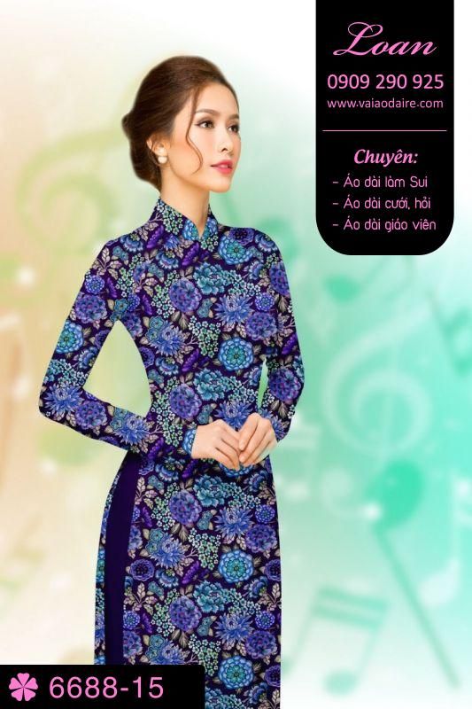 Vải áo dài hoa nhí