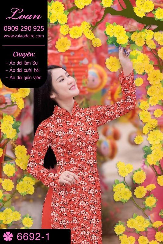 Vải áo dài hoa nhí