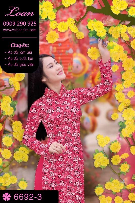 Vải áo dài hoa nhí