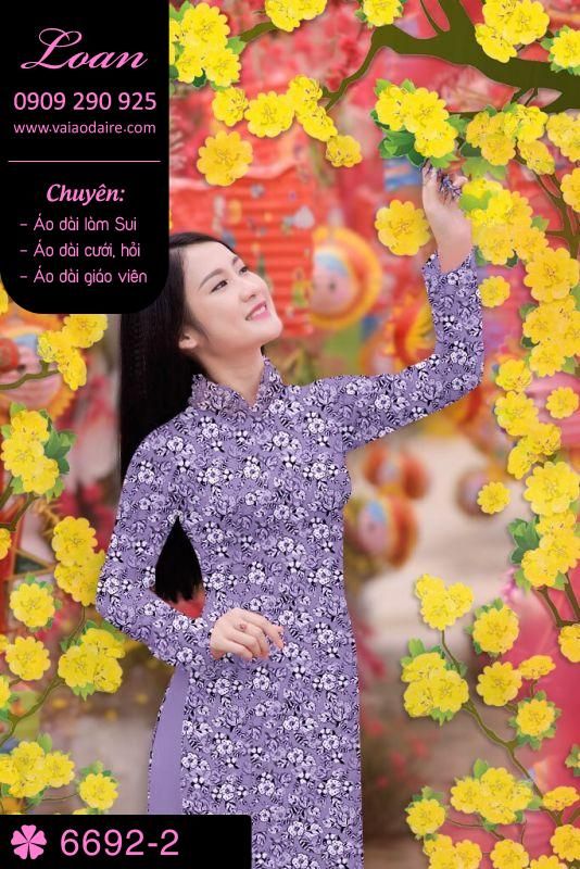 Vải áo dài hoa nhí