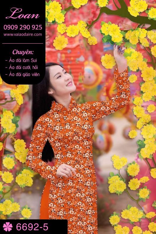 Vải áo dài hoa nhí