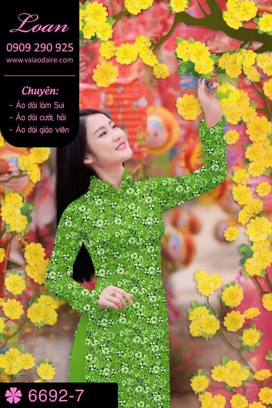 Vải áo dài hoa nhí