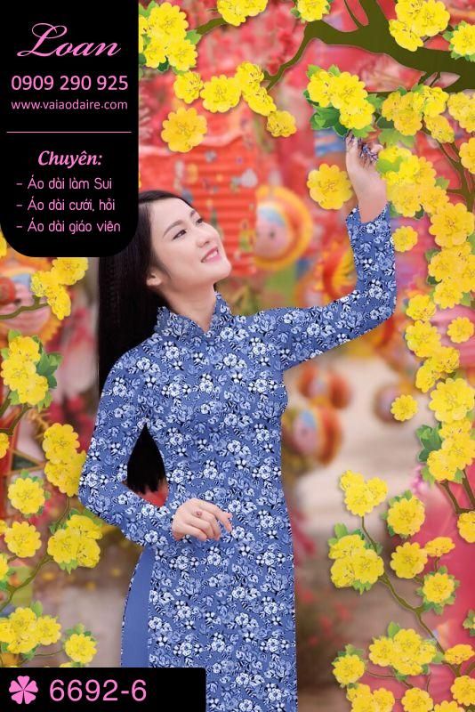 Vải áo dài hoa nhí