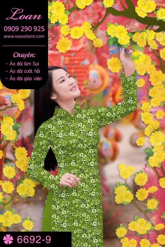 Vải áo dài hoa nhí