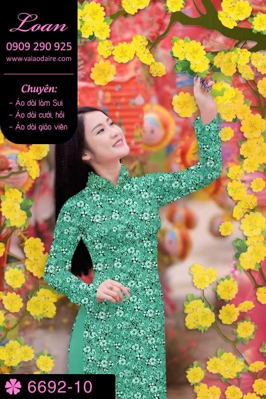 Vải áo dài hoa nhí