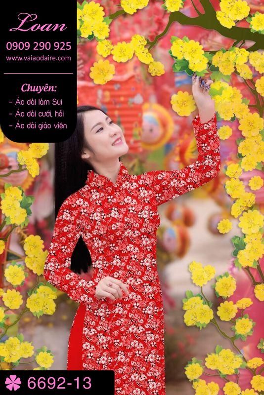 Vải áo dài hoa nhí