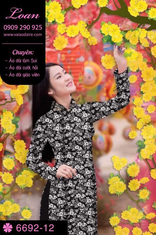 Vải áo dài hoa nhí