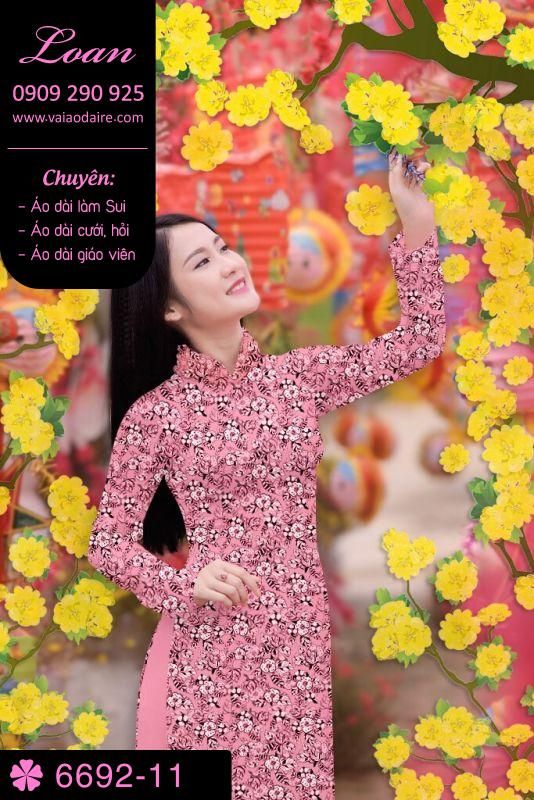 Vải áo dài hoa nhí