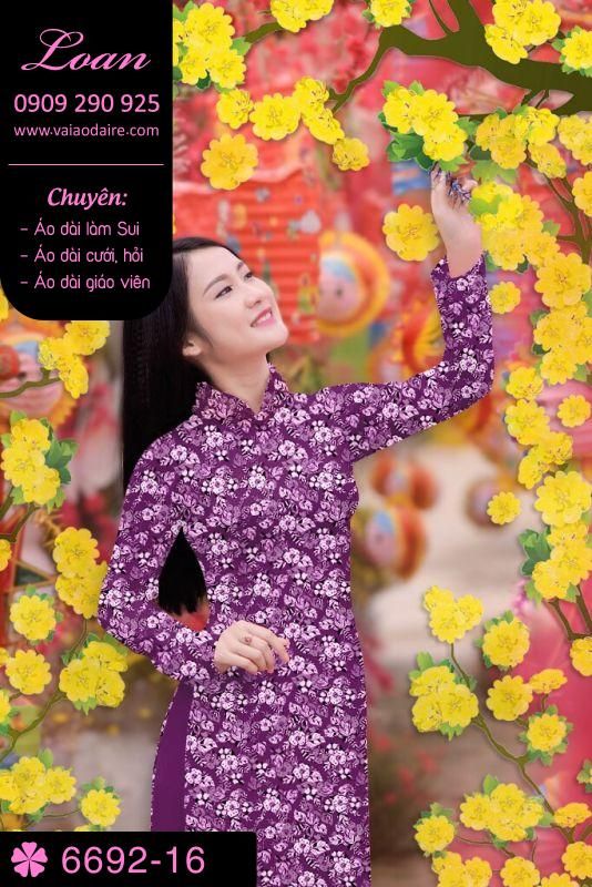 Vải áo dài hoa nhí