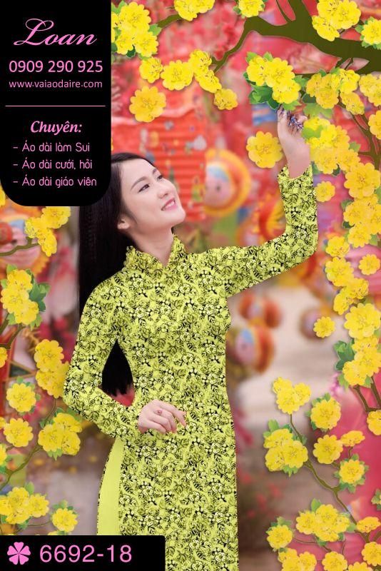 Vải áo dài hoa nhí