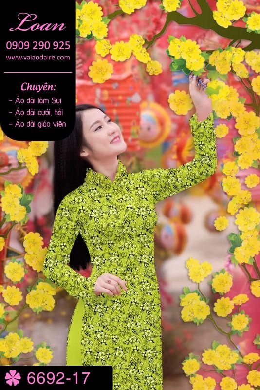 Vải áo dài hoa nhí