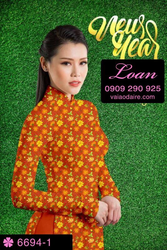 Vải áo dài hoa nhí Vải áo dài hoa nhí
