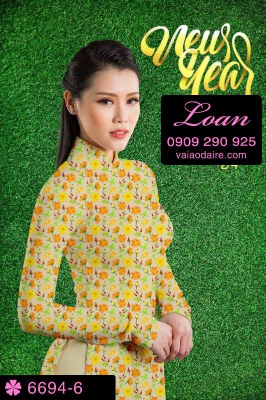 Vải áo dài hoa nhí Vải áo dài hoa nhí