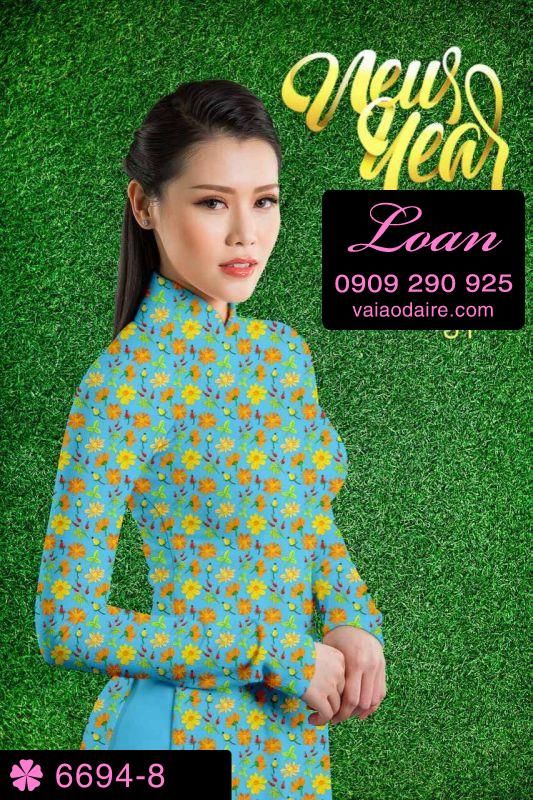 Vải áo dài hoa nhí Vải áo dài hoa nhí