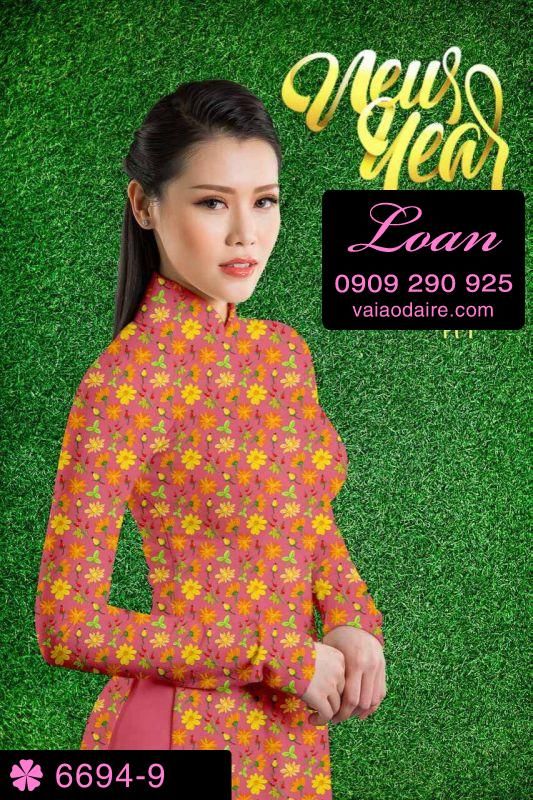 Vải áo dài hoa nhí Vải áo dài hoa nhí