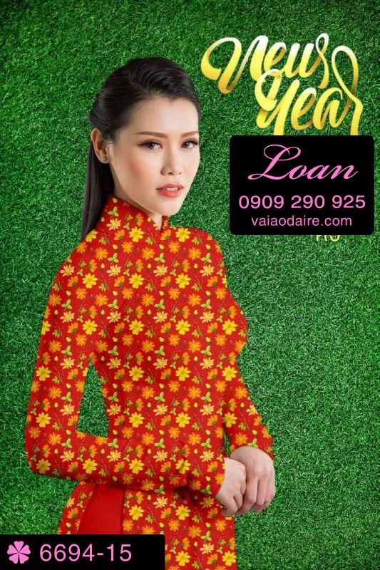 Vải áo dài hoa nhí Vải áo dài hoa nhí