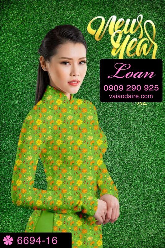 Vải áo dài hoa nhí Vải áo dài hoa nhí