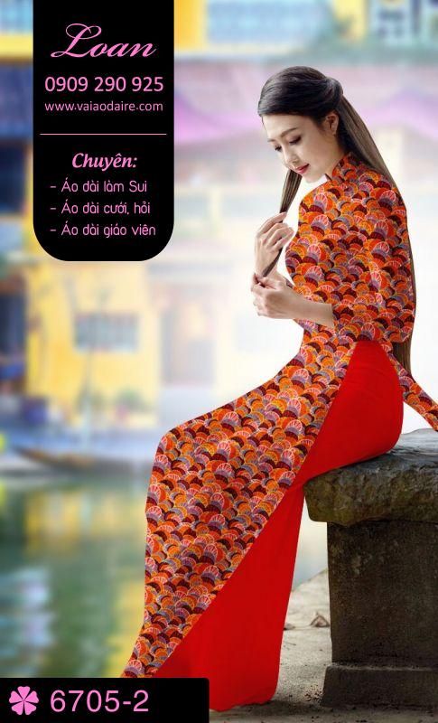 Vải áo dài hoa nhí