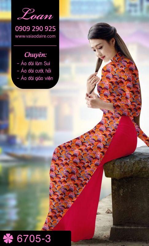Vải áo dài hoa nhí