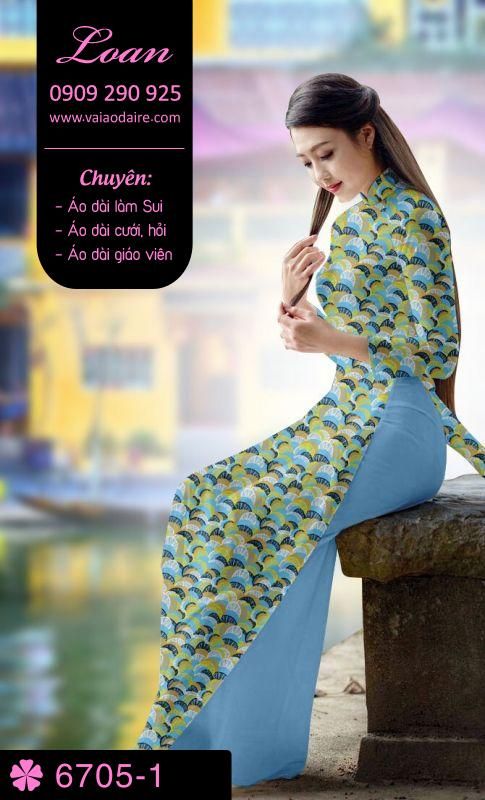 Vải áo dài hoa nhí