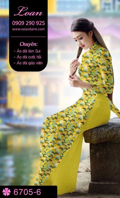Vải áo dài hoa nhí