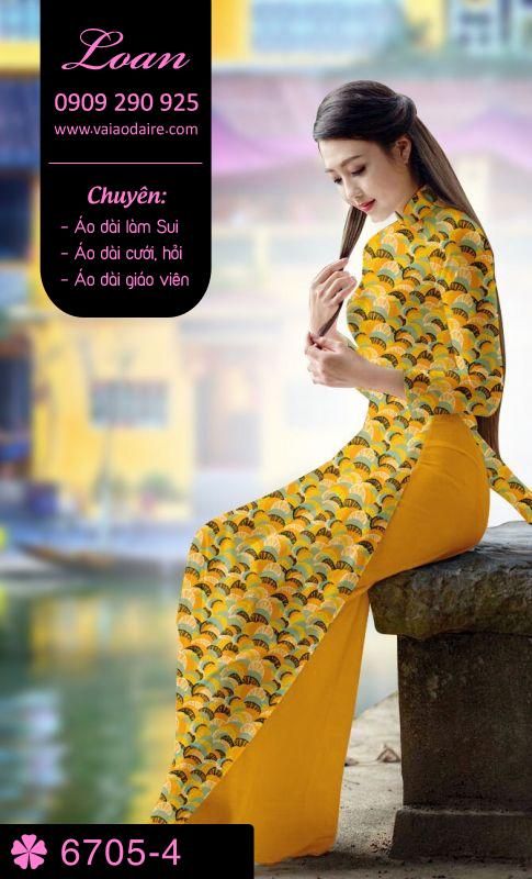 Vải áo dài hoa nhí