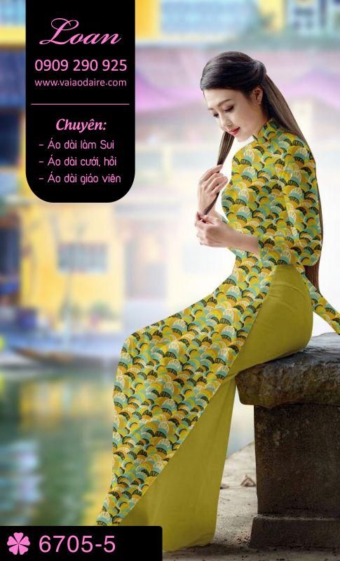 Vải áo dài hoa nhí