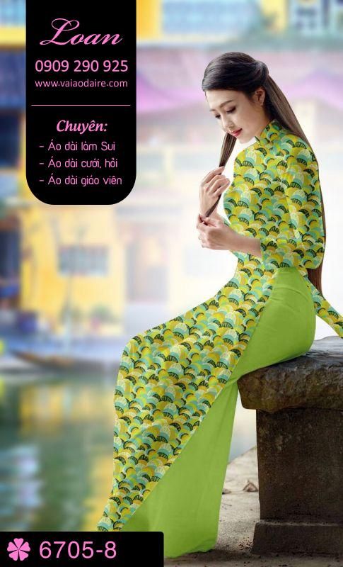Vải áo dài hoa nhí