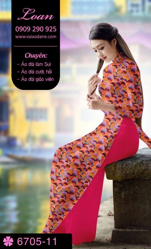 Vải áo dài hoa nhí