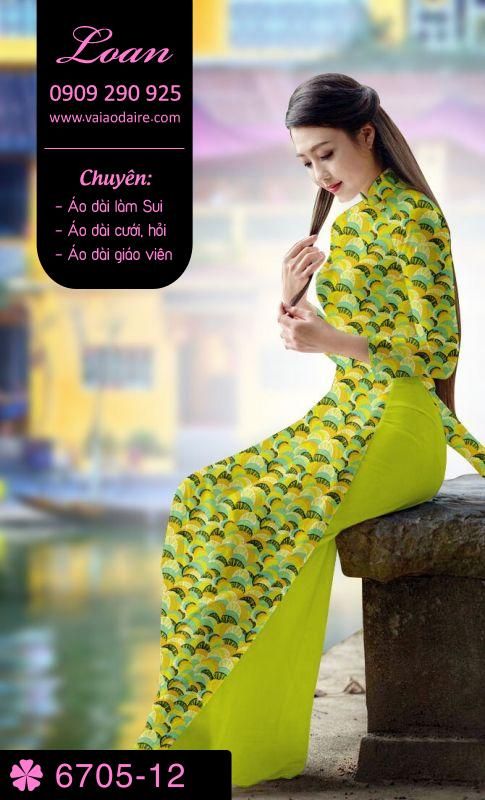 Vải áo dài hoa nhí