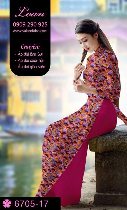 Vải áo dài hoa nhí