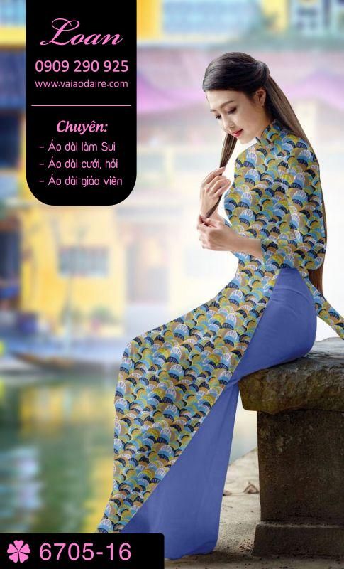 Vải áo dài hoa nhí