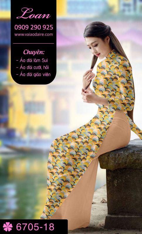 Vải áo dài hoa nhí
