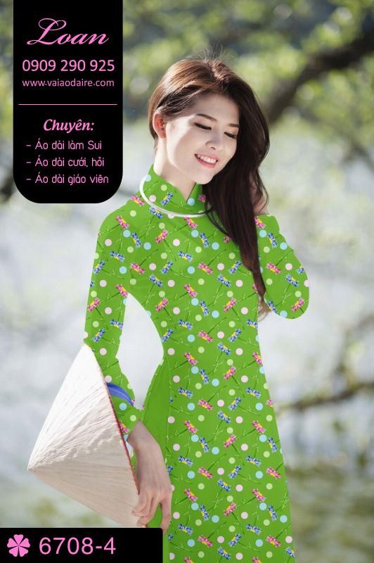 Vải áo dài hoa nhí