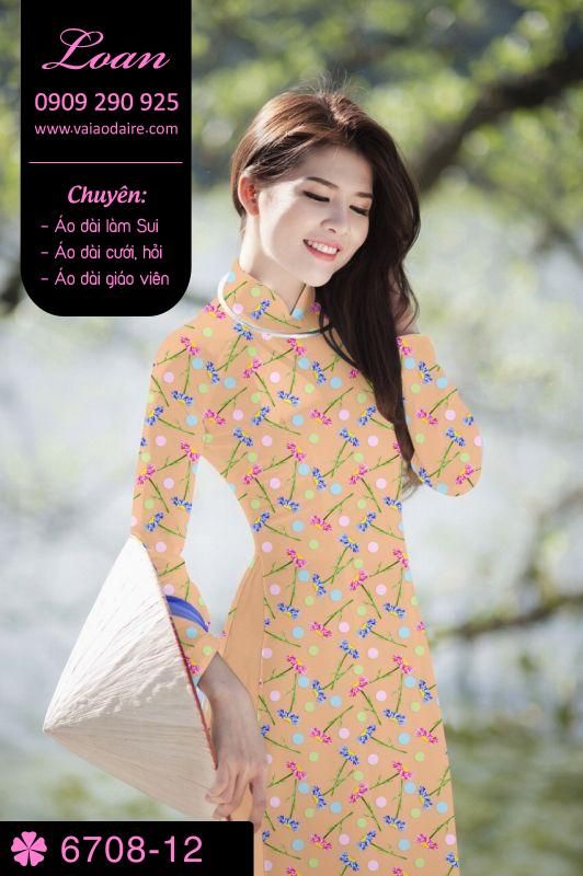Vải áo dài hoa nhí