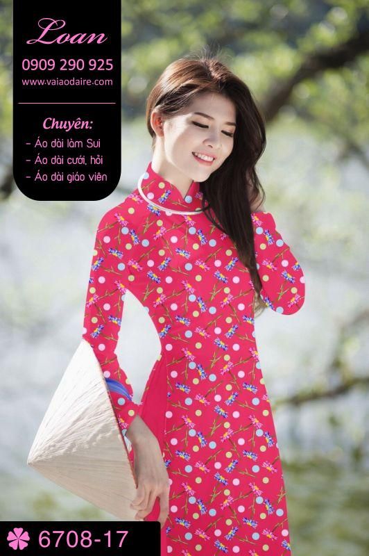 Vải áo dài hoa nhí